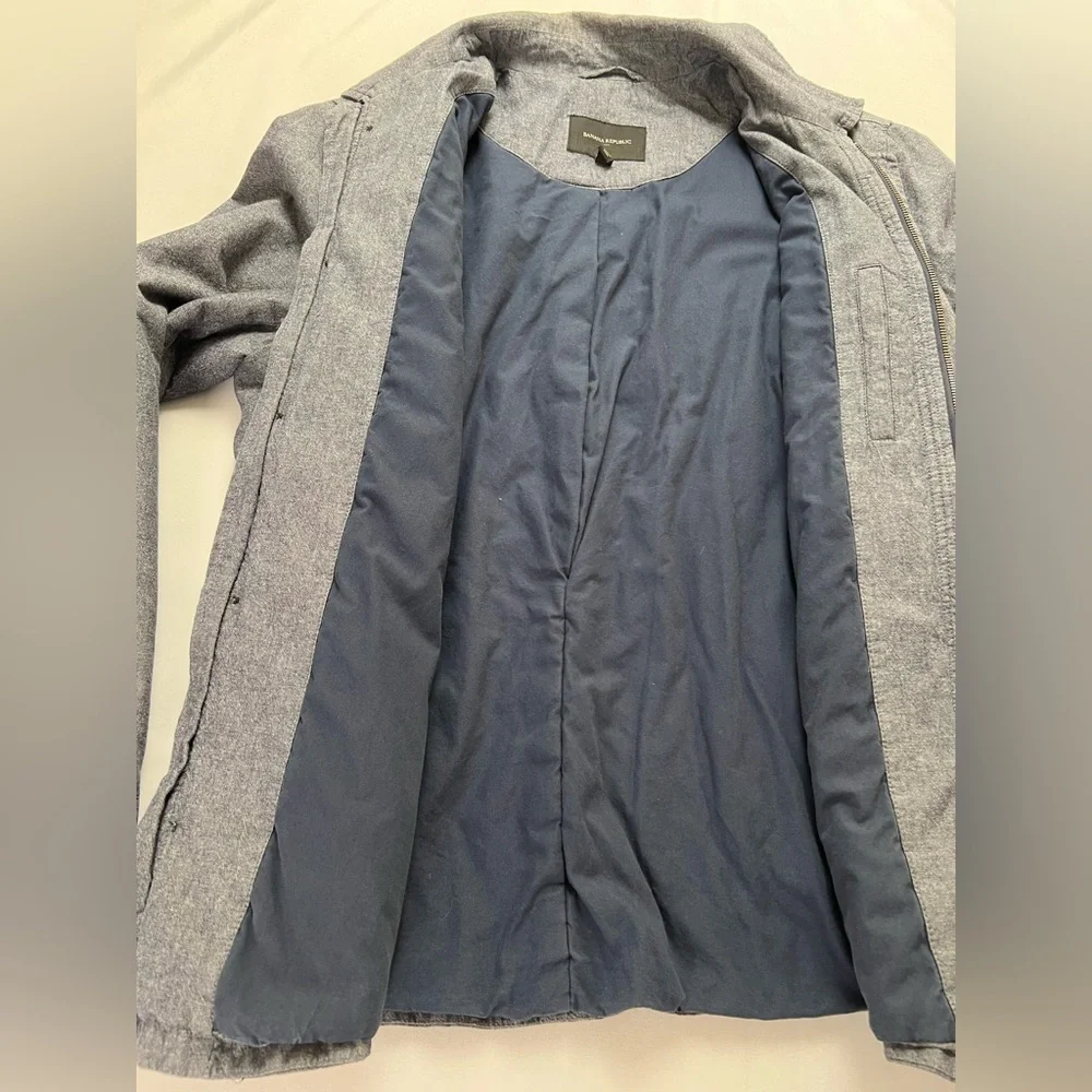 Banana Republic Blue Chambray Cotton Fall Winter Outdoor Activewear Jacket